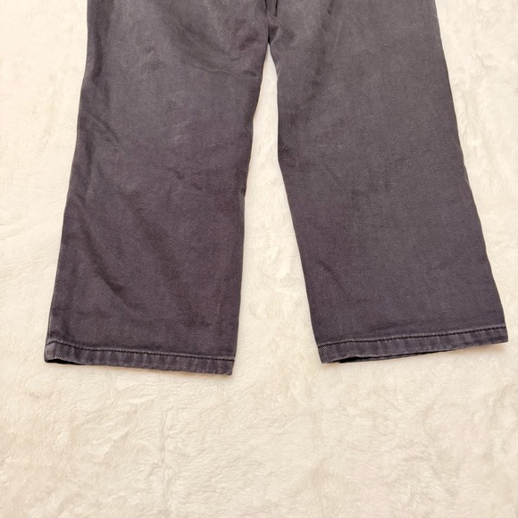 PacSun Women’s Mom Paperbag Waist Button High Rise Relaxed Fit Grey Wash Denim - Picture 4 of 5